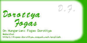 dorottya fogas business card